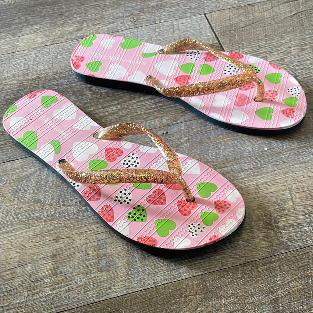 Ipanema envolvente Glitter heart print Flip Flops